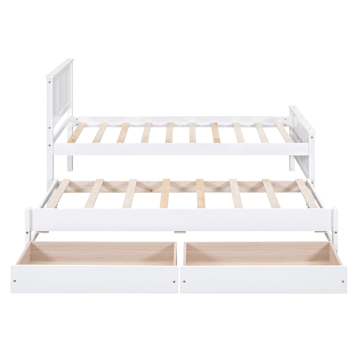 Platform Bed With Trundle And Drawers