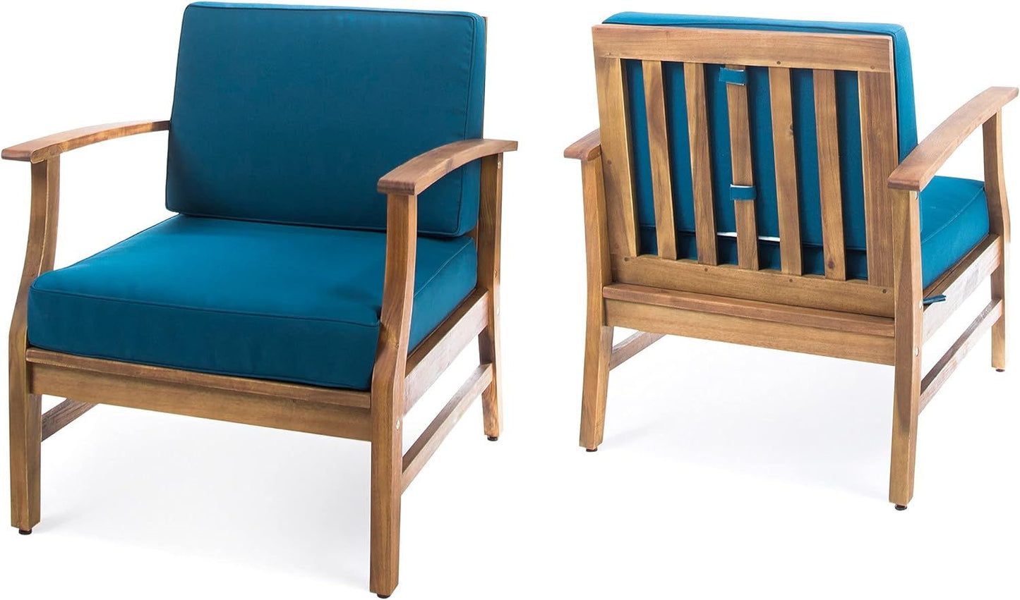 Perla Contemporary Club Chair with Water Resistant Cushion