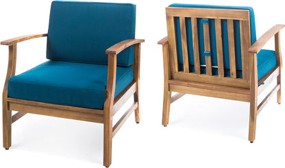 Perla Contemporary Club Chair with Water Resistant Cushion
