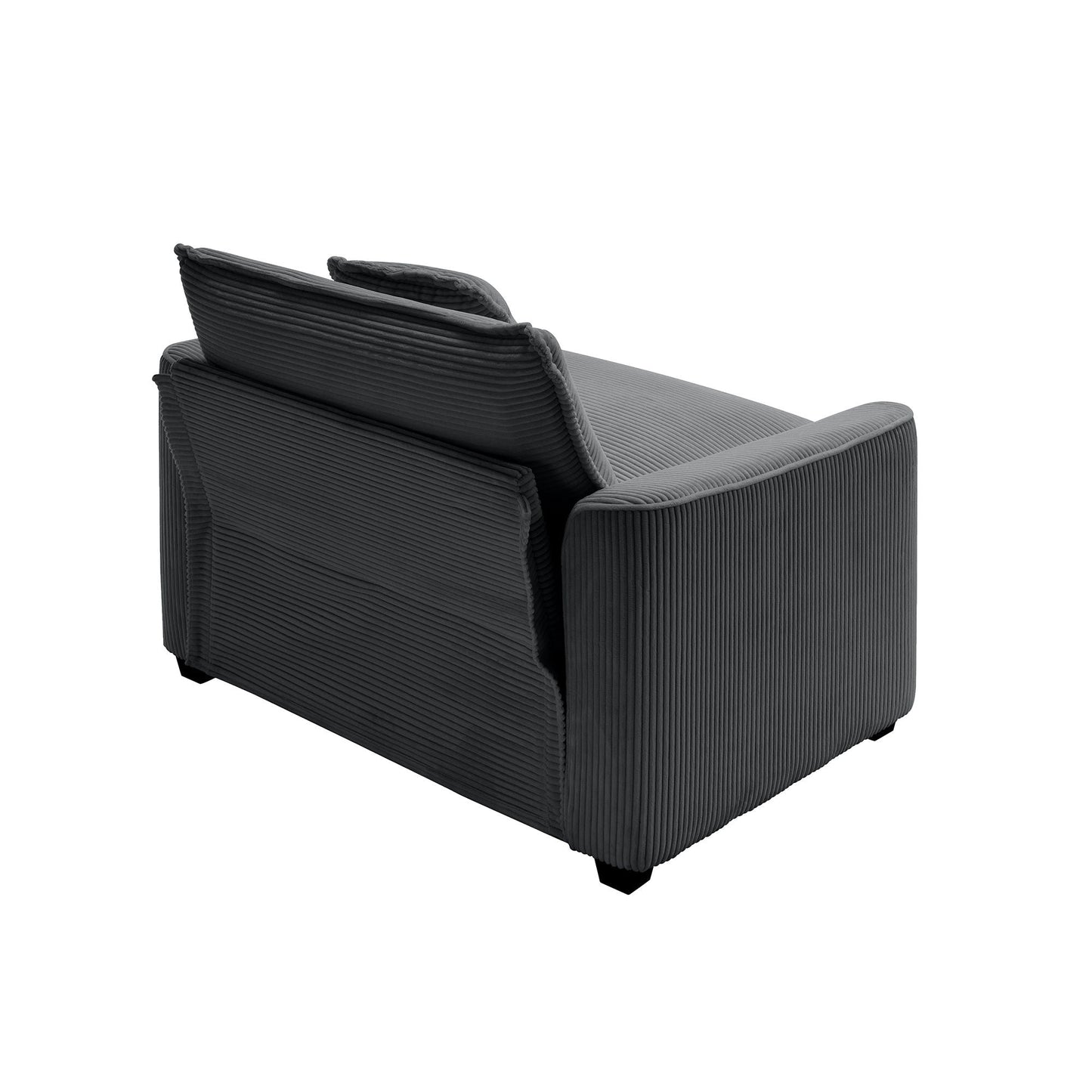 Modern Classic Fabric Single Chair Deep Seat Sofa With Pillow