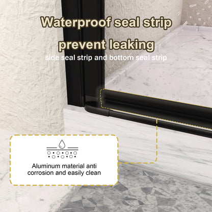Semi Frameless Bifold Pivot Shower Door, Reversible Installation