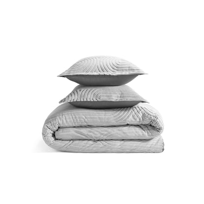 BedGear Performance Duvet Set, Queen - Grey/Racetrack