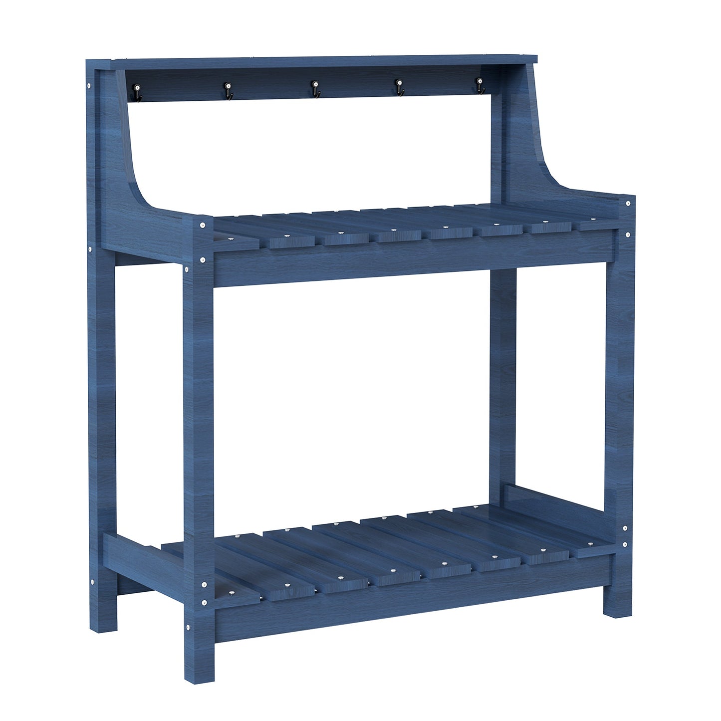 Potting Benches for Outside, HDPE Garden Potting Table with Storage
