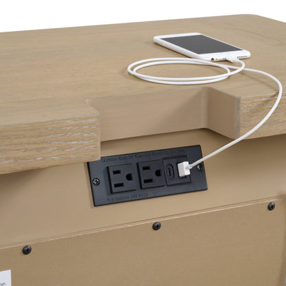 3 Drawer Nightstand - Tan