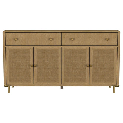 Arini 2-drawer Cane Door Dining Sideboard Server Sand Wash