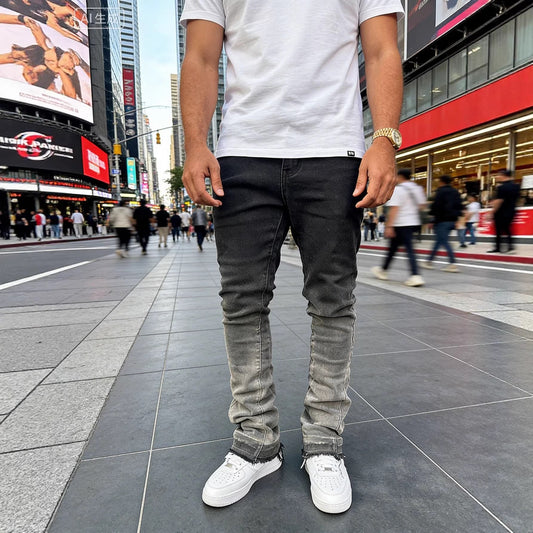 High-Street Gradient-Washed Mens Jeans