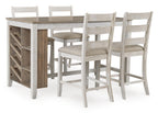Skempton - Rectangular Counter Table With Storage - White