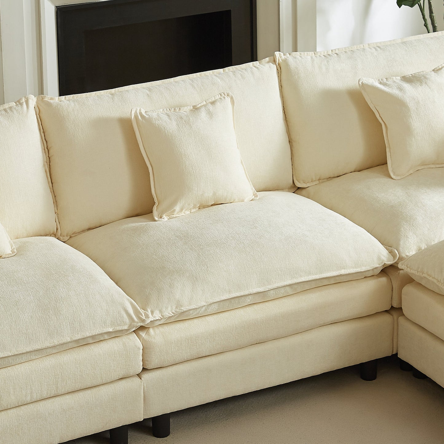 Modular Sectional Sofa, 110 Inch L-Shaped Couch Set for Living Room