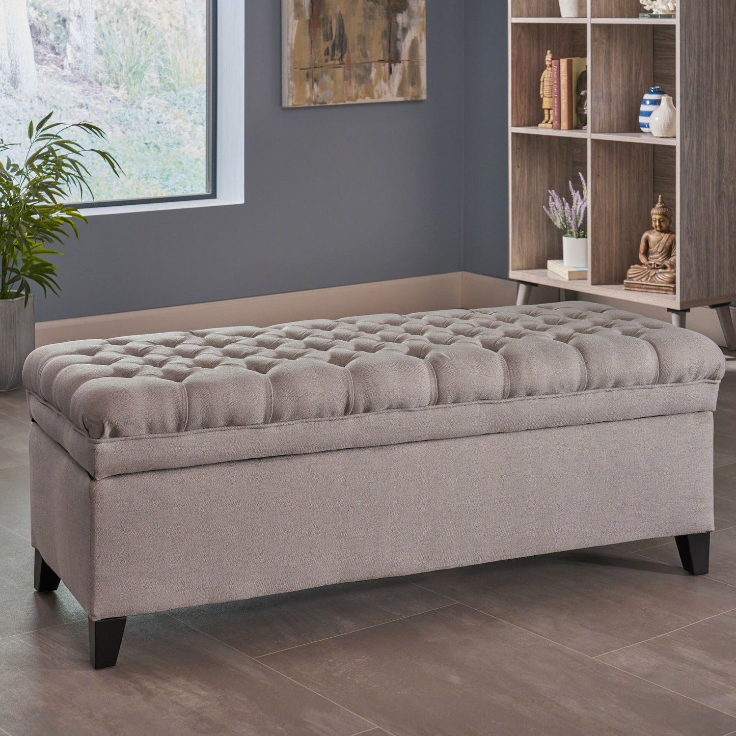 Juliana Storage Ottoman With Birch Legs