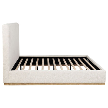 Talbot - Eastern King Platform Bed With Elevated Headboard - Cream
