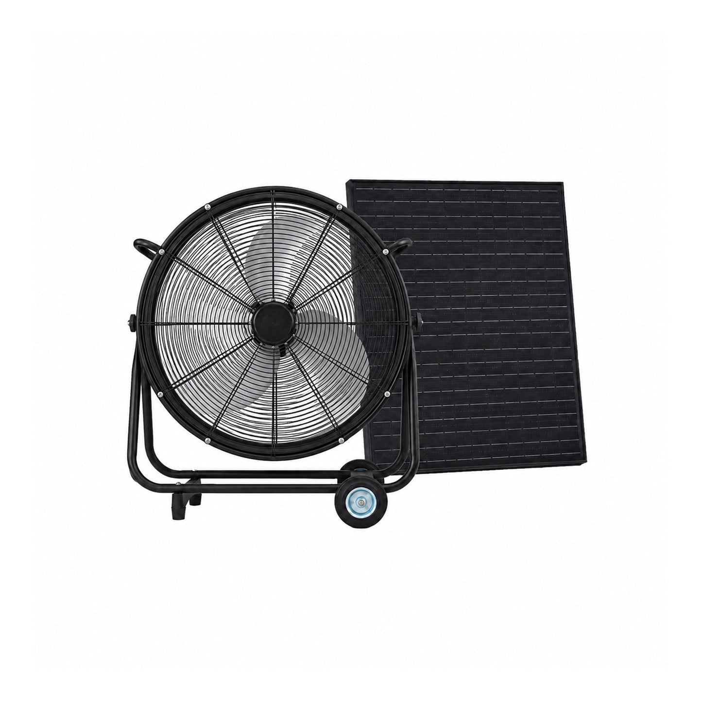 24 Inch Solar Floor-Standing Fan With Adjustable Solar Panel