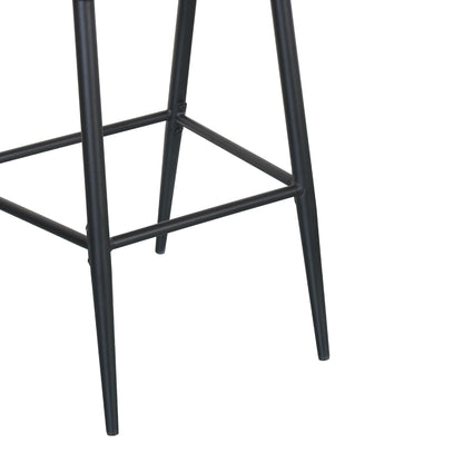 Outdoor 26" Counter Height Metal Frame Counter Stools With Scallop Shaped Backrest & Water Resistant Cushions