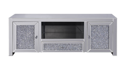 Noralie Mirrored & Faux Diamonds TV Stand (Assembled)