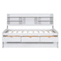 Captain Bed With Built In Bookshelves, 3 Storage Drawers, And Trundle