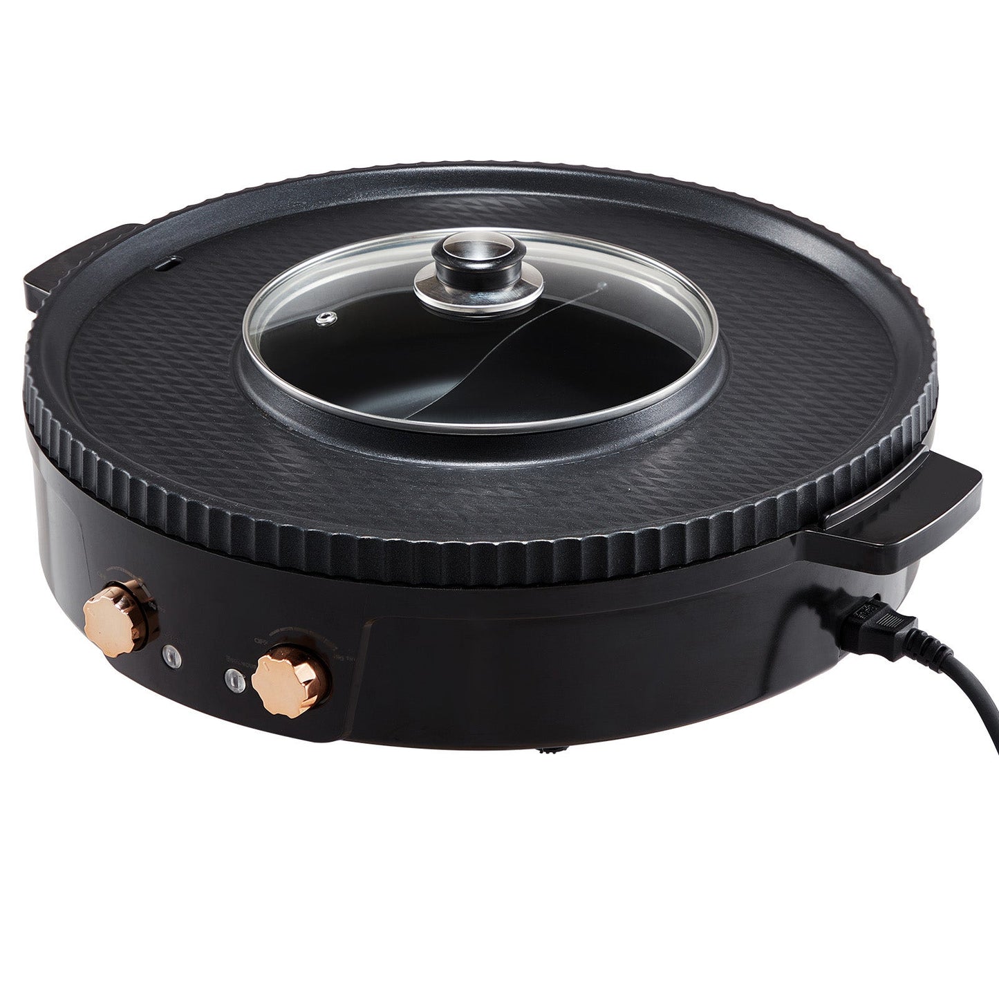 Hot Pot with Grill 1800W 2-in-1 Electric Smokeless Grill Hot Pot for 2-8 People