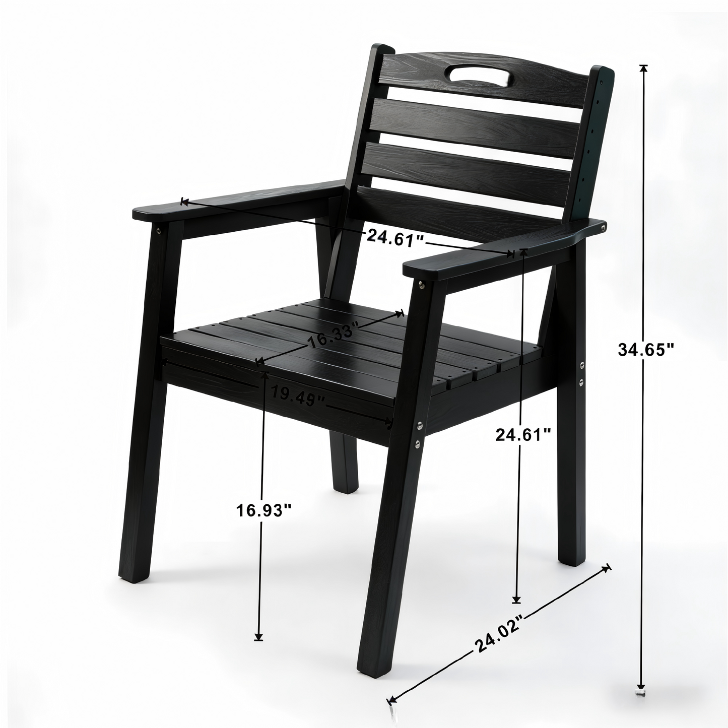 HDPE Outdoor Patio Dining Set with 6 Chairs