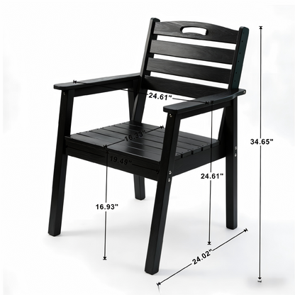 HDPE Outdoor Patio Dining Set with 6 Chairs