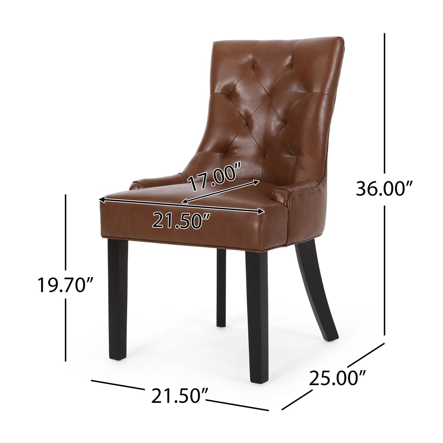 Cheney Contemporary Dining Chair Tufted Upholstery (Set of 2)