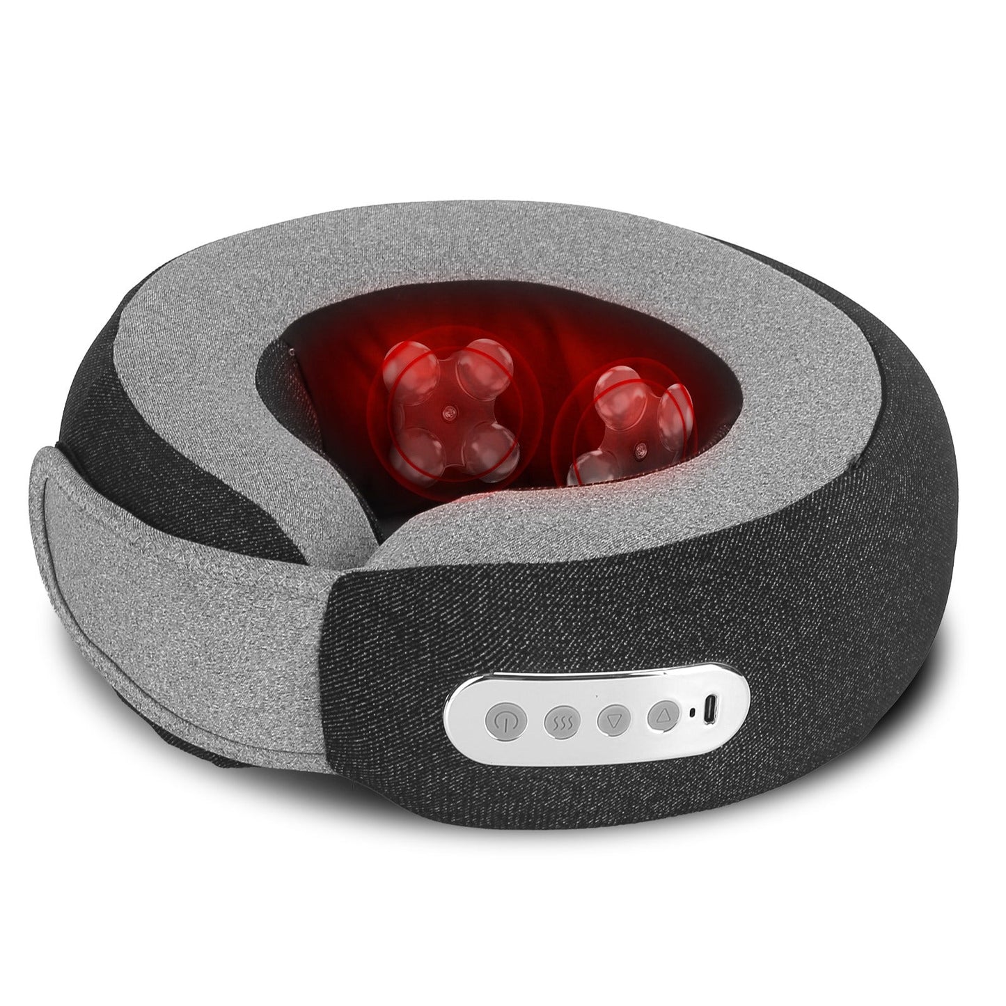 2-in-1 Heated Neck Massager Pillow – Memory Foam, 3 Speeds, Timer