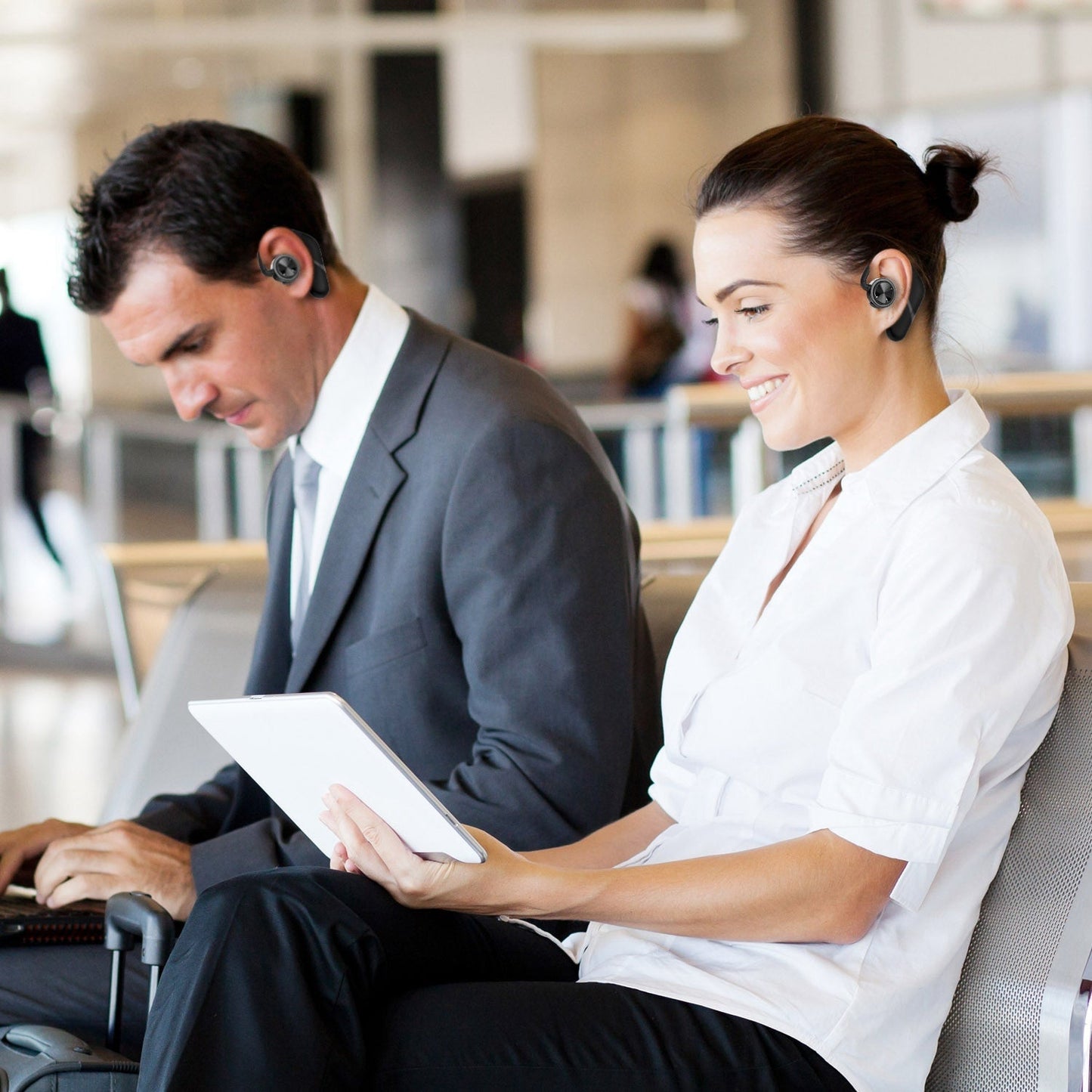 True Wireless Earbuds Wireless V5.0 Stereo Earphones IPX6 Waterproof Headphones 11Hrs Playtime Deep Bass w/ Mic Headsets