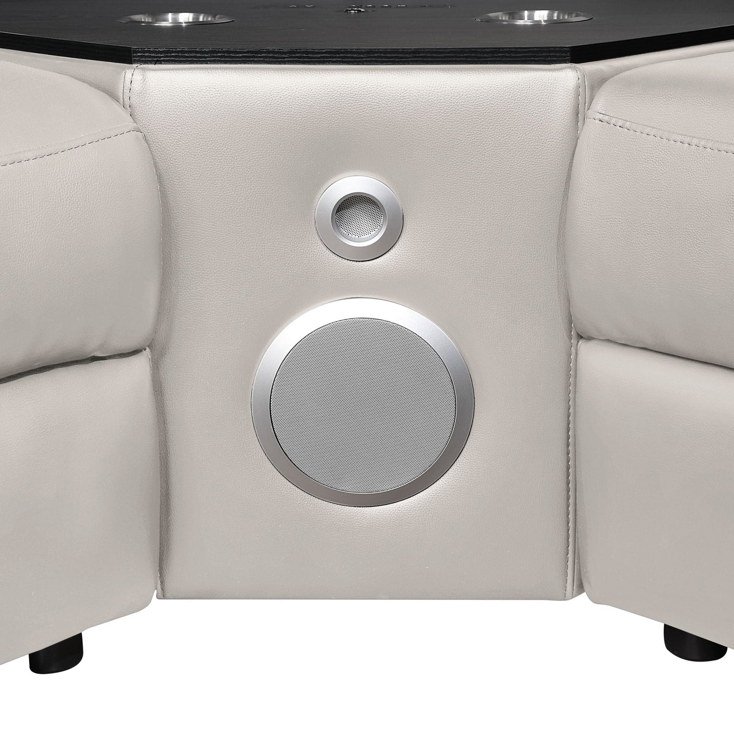 Nova - Sectional With Bluetooth Speaker, LED And Lifting Wine Cabinet