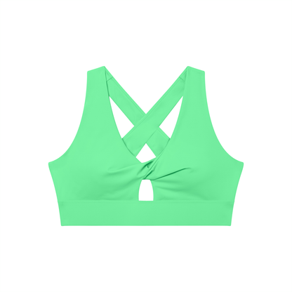 Loki & Ivy Women's Twist Front V-Neck Sports Bra