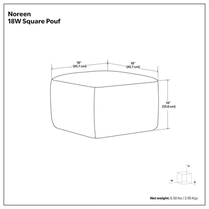 Noreen - Upholstered Square Pouf