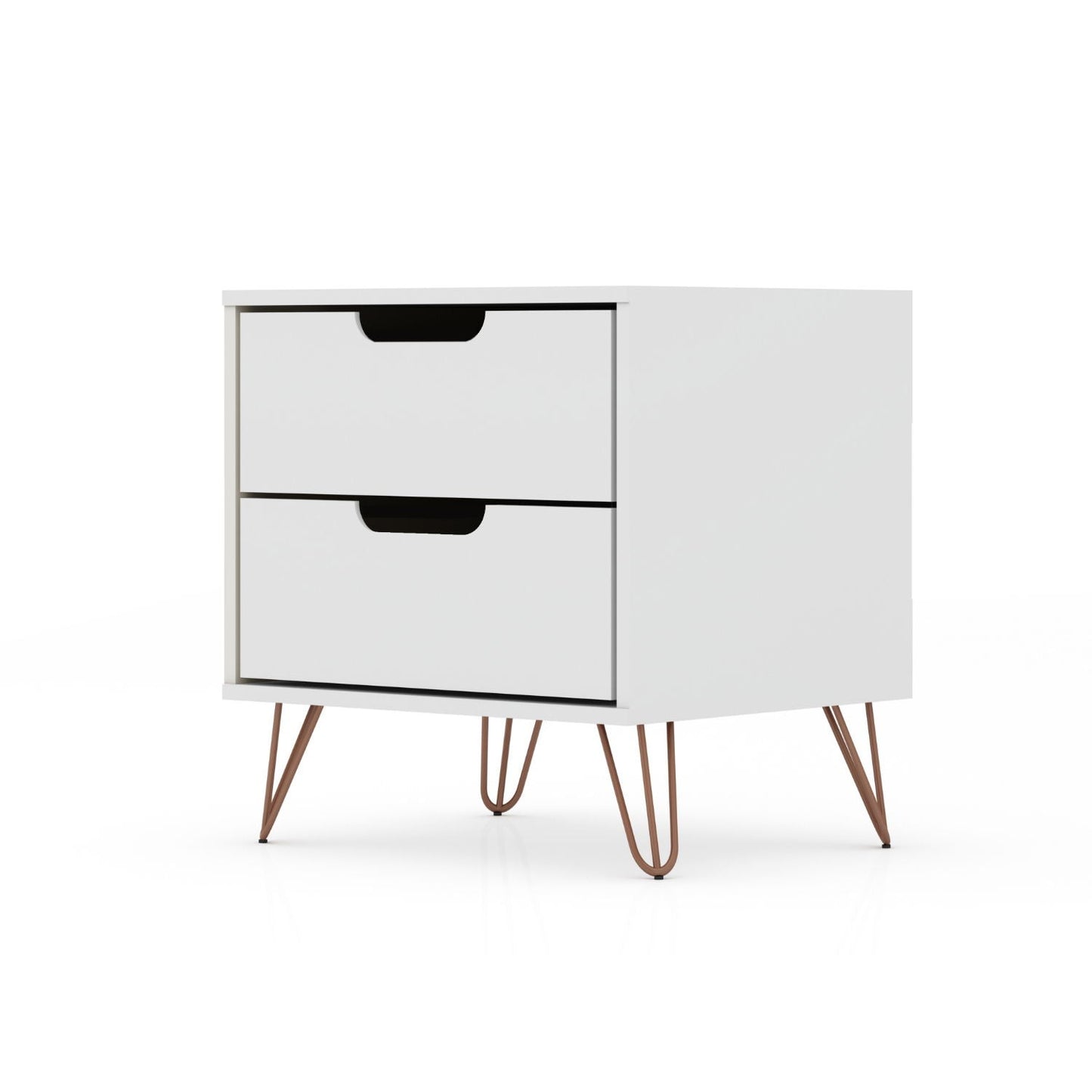 Rockefeller - Nightstand With 2 Drawers - White