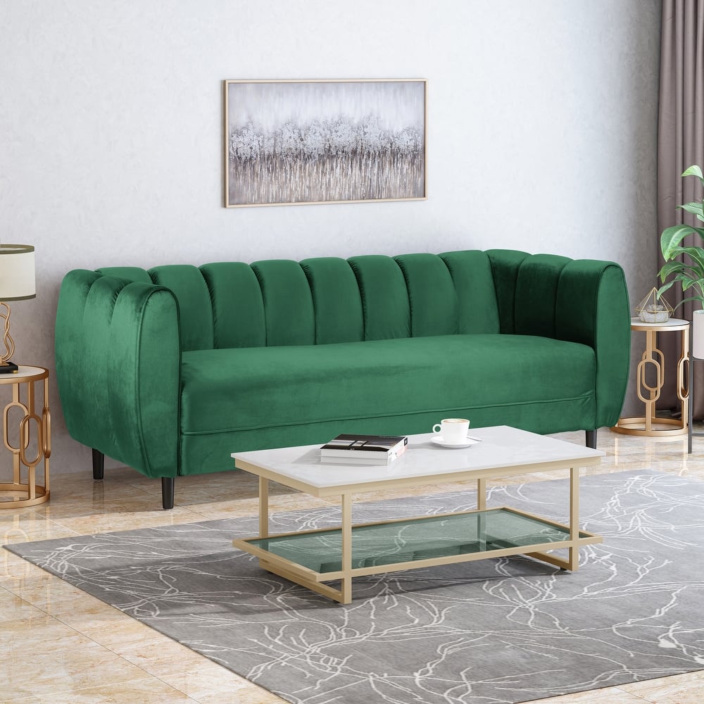 Miranda Velvet 3-Seater Sofa