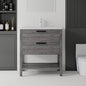 36 Inch Freestanding Bathroom Vanity with Sink, Soft-Close Drawer, Ceramic Sink, Plywood