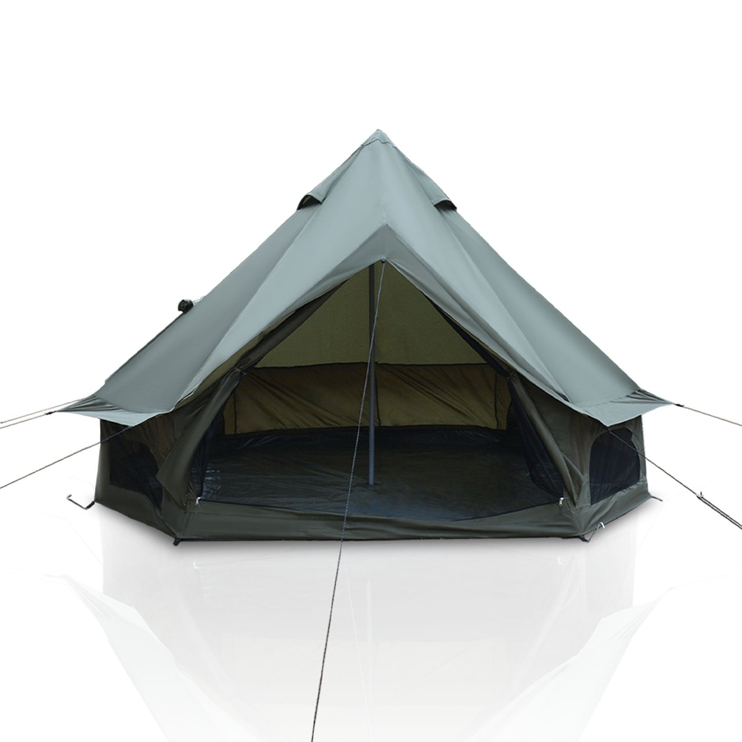 4 Season Bell Tent 9.8 FT Green Waterproof Glamping Tent