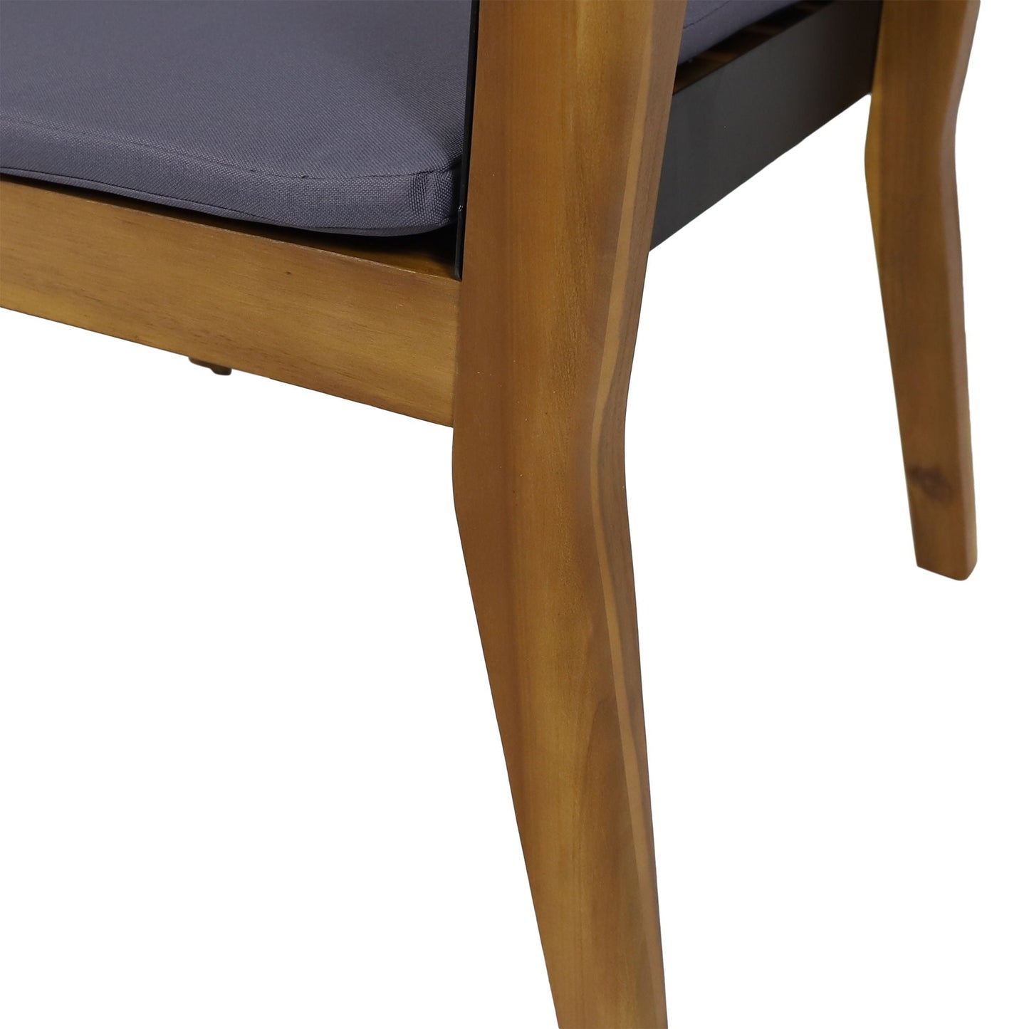 Soho Transitional Style Outdoor Club Chair (Set of 2) with Cushions - Teak