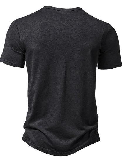 Men's Button Detail Short Sleeve Top
