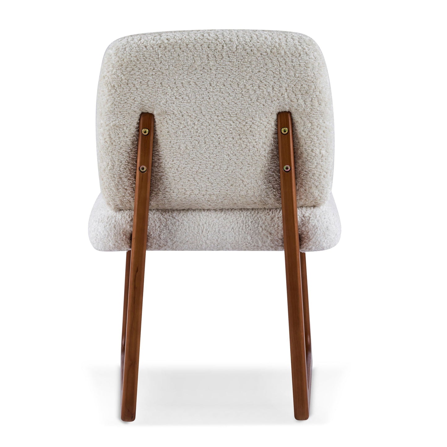 Dining Chair With Curved Legs (Set of 2) - Beige / Brown