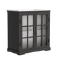 Modern Bathroom Vanity With Ceramic Sink, Tempered Blurred Glass Doors