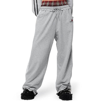 Retro Striped Embroidered Athletic Shorts