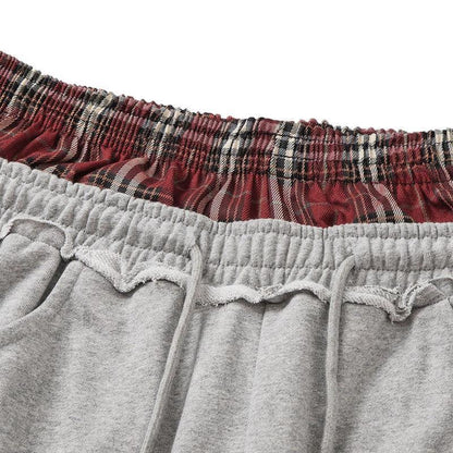 Retro Striped Embroidered Athletic Shorts