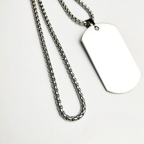 Custom Necklace Female Pendant Dog Tag Personalized Stainless Steel Ladies Birthday Gift