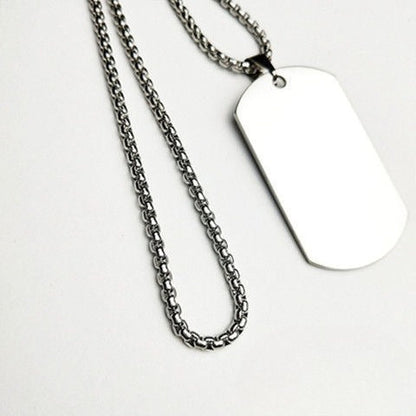 Custom Necklace Female Pendant Dog Tag Personalized Stainless Steel Ladies Birthday Gift