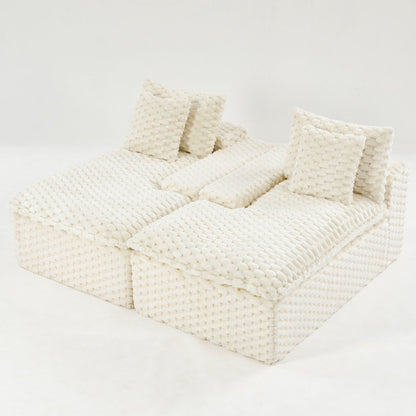 Double Chaise Lounge With Full Compressed Sponge