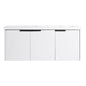 Contemporary Wall Mounted Bathroom Vanity With Resin Double Sink