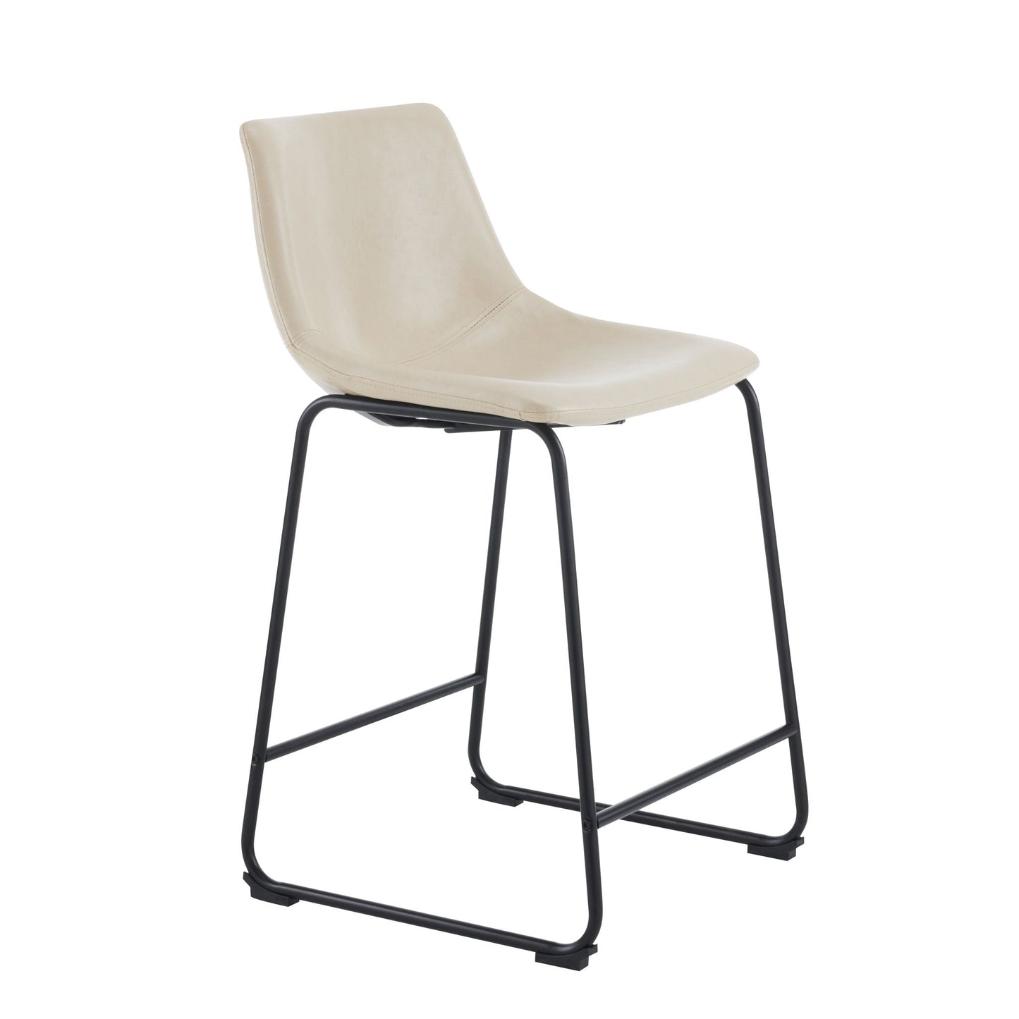 Vintage Style Armless Industrial Counter Stool Set of 2