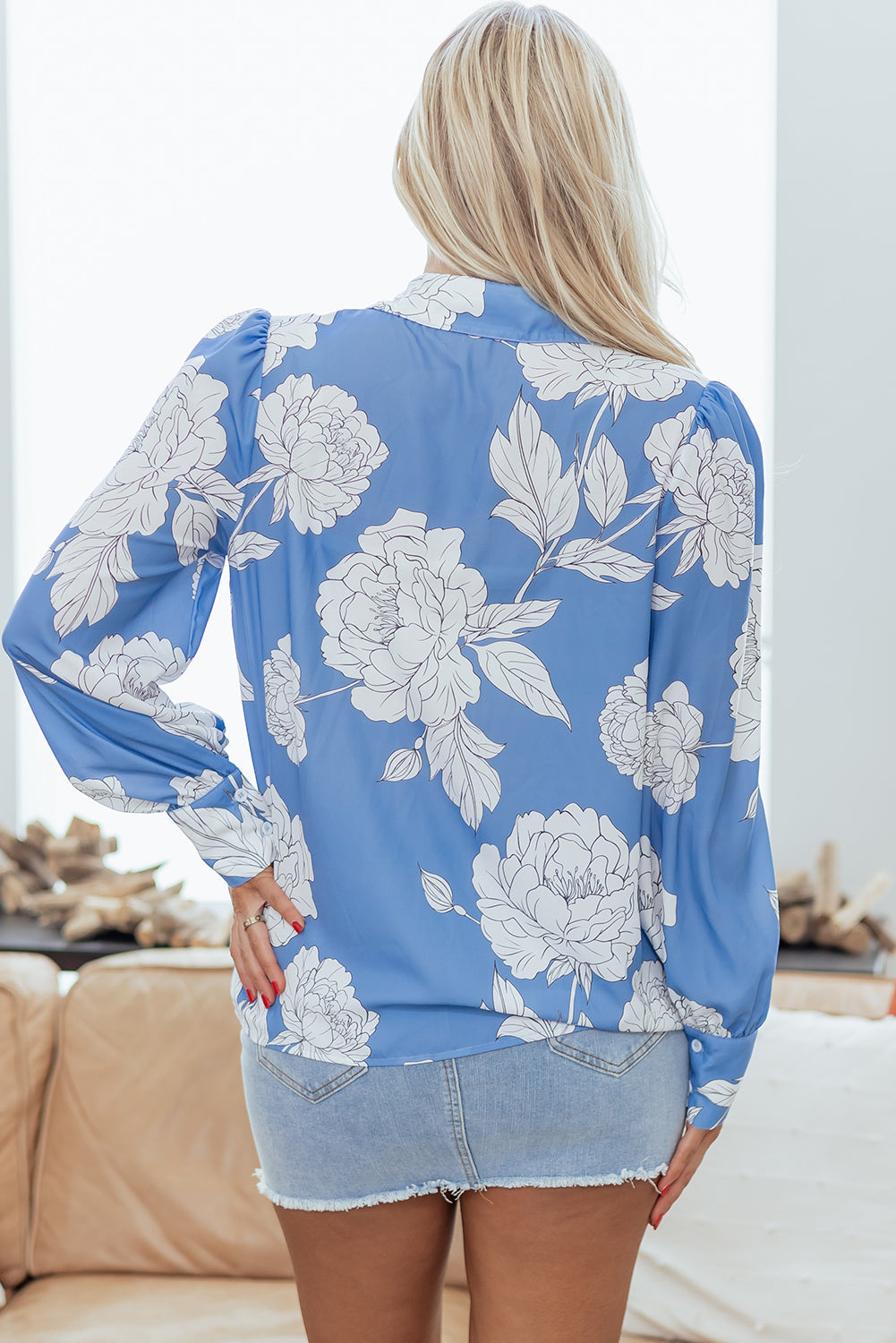 Carmen Detail Puff Sleeve Shirt