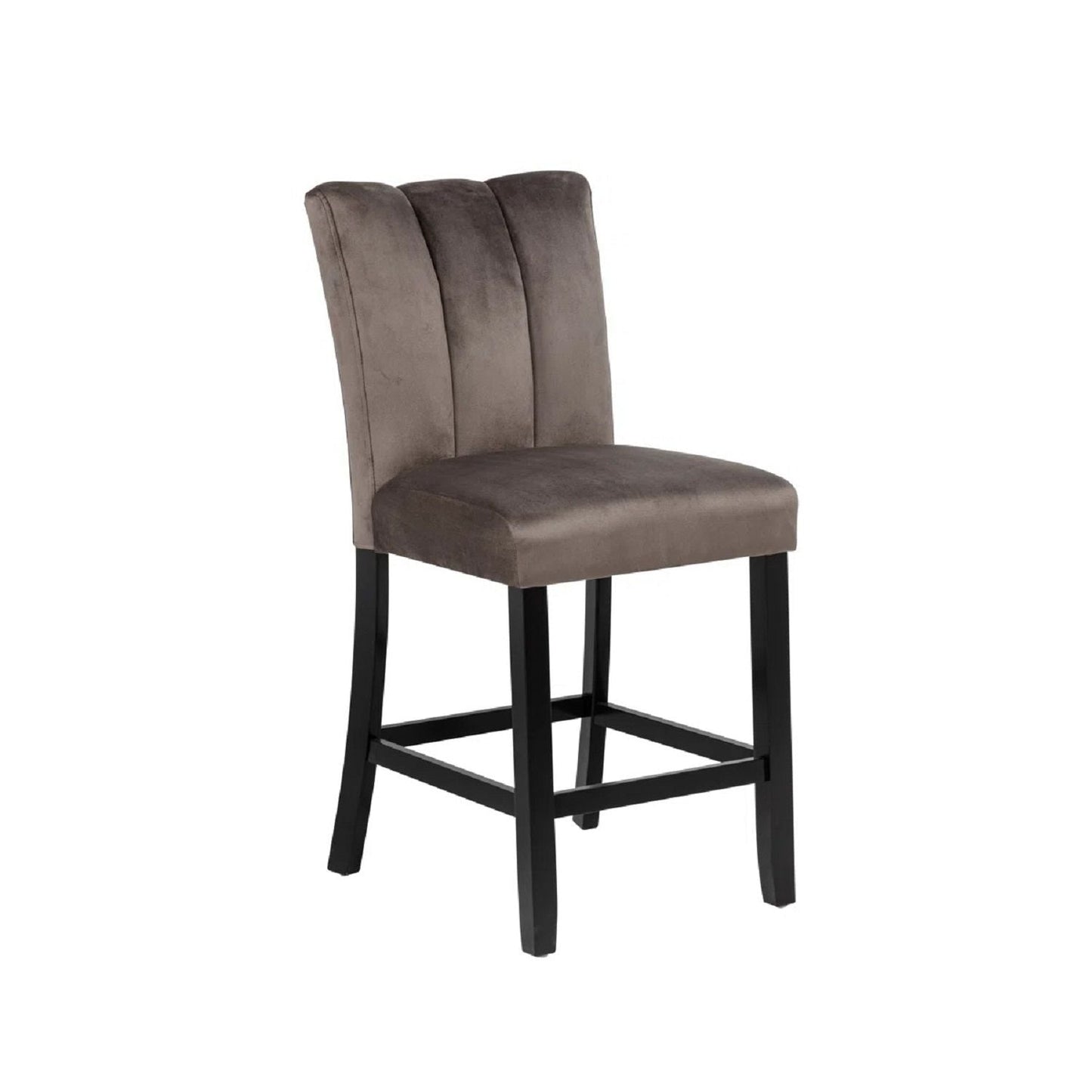 5 Piece Counter Dining Set With Table, Chairs - Black / Brown