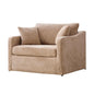 Farmhouse Accent Chair With 2 Bolster Pillows