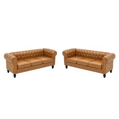 Elegant 2-Piece PU Sofa Set for Living Room