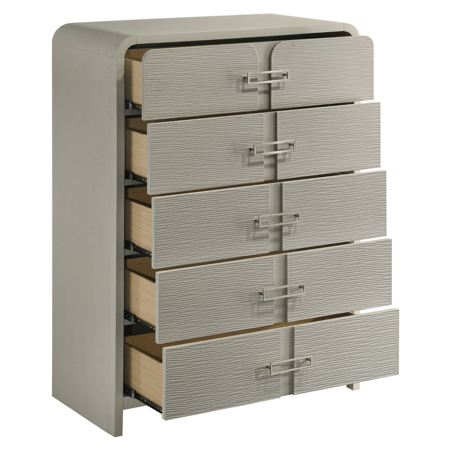 Aria - 5 Drawer Chest - Beige