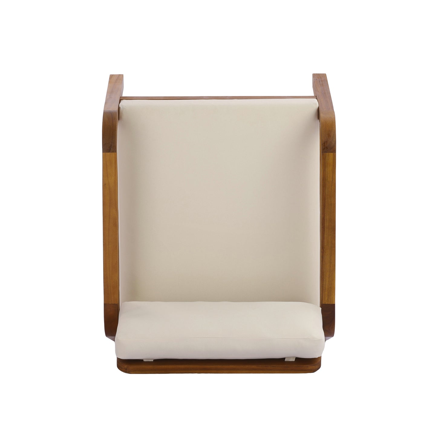 Outdoor Acacia Wood Armchair with Weather-Resistant Cushions