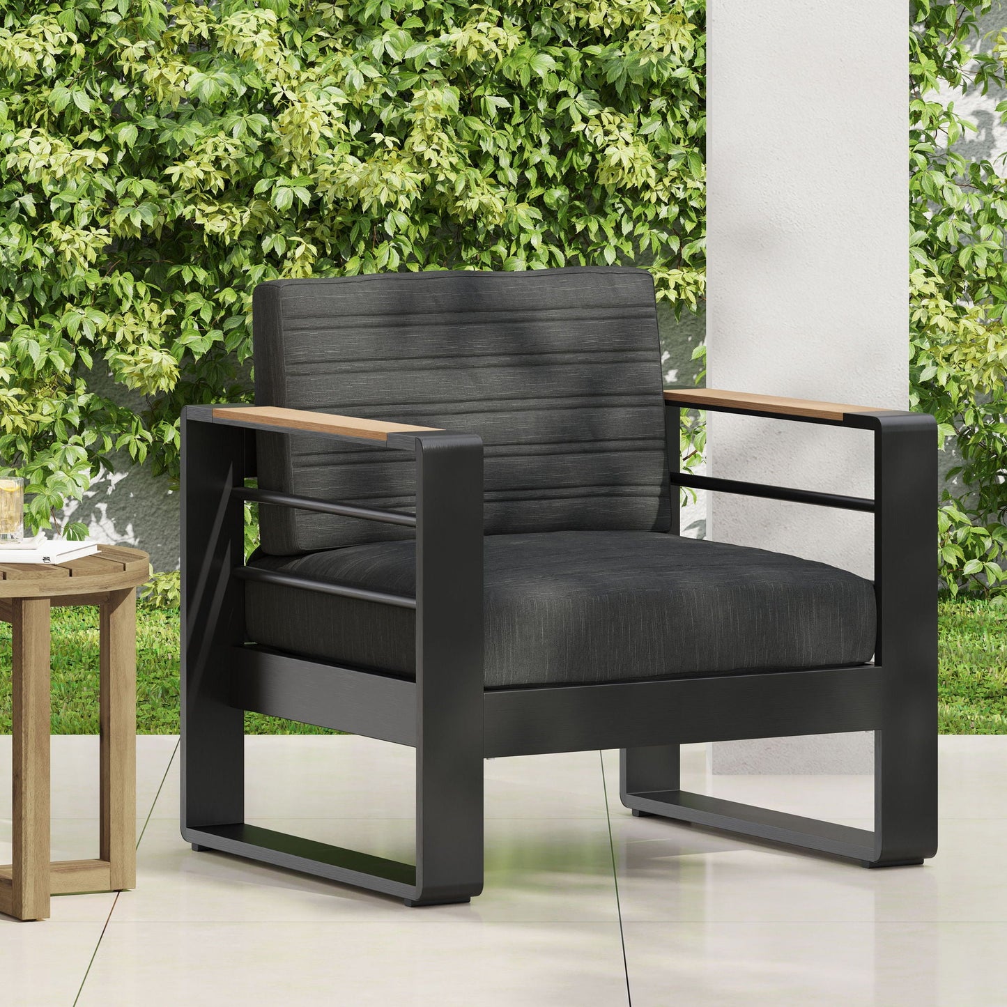 Giovanna Club Chair Set With Aluminum Frame