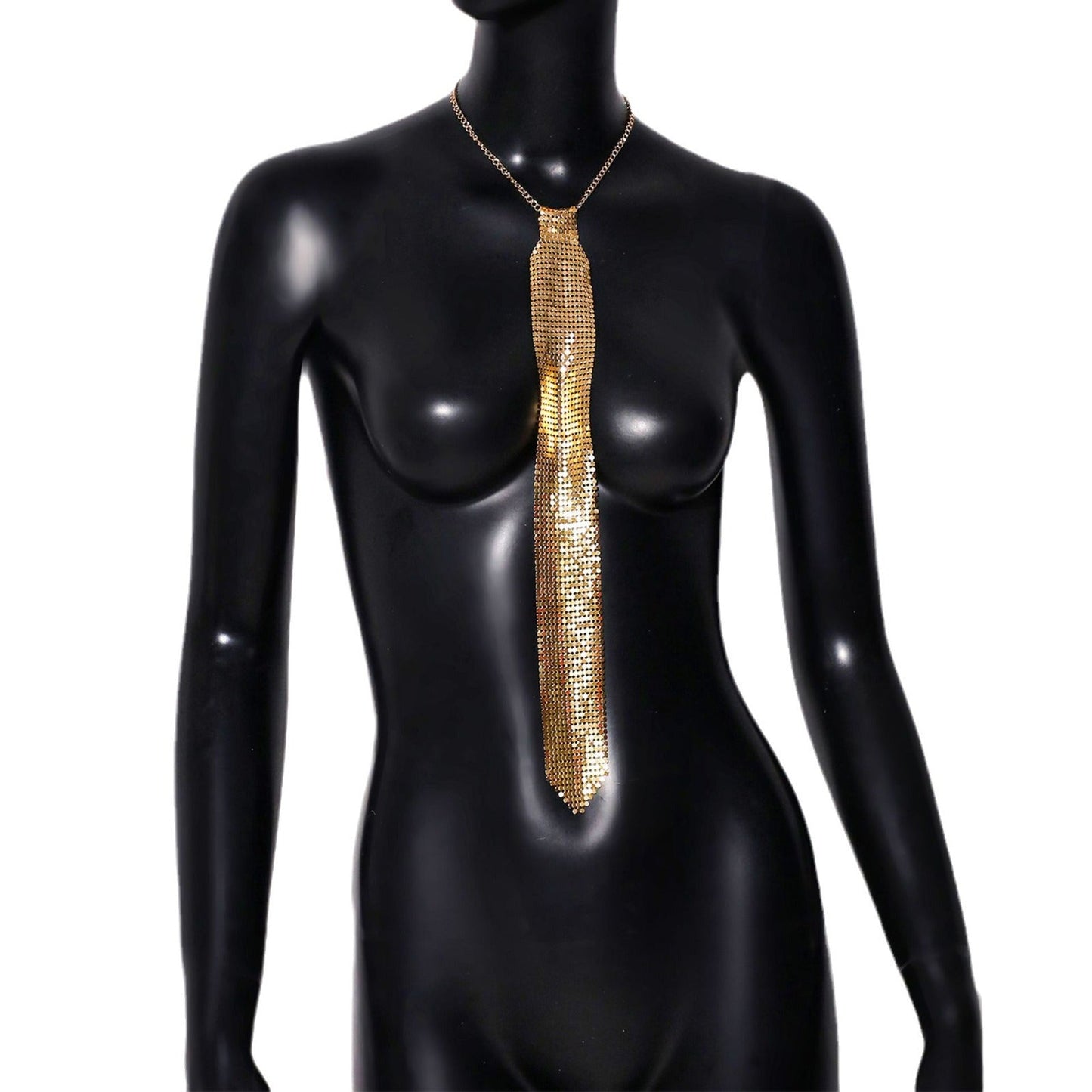 Metal Sequins Tie Music Festival Party